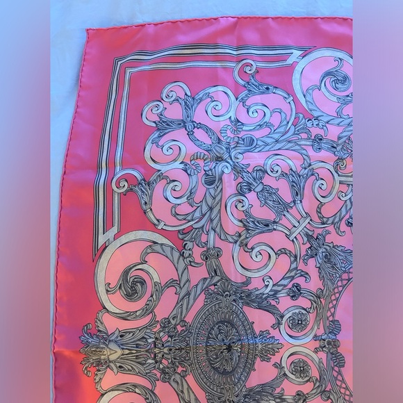 Hermes Silk Scarf Les Tuileries Pink 90cm - Picture 2 of 10
